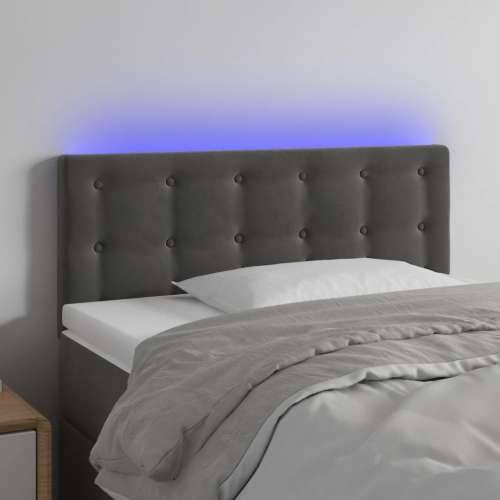 LED uzglavlje tamnosivo 80 x 5 x 78/88 cm baršunasto - Tamno siva 80 x 5 x 78/88 cm 1 Cijena