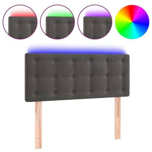 LED uzglavlje tamnosivo 80 x 5 x 78/88 cm baršunasto - Tamno siva 80 x 5 x 78/88 cm 1 Cijena