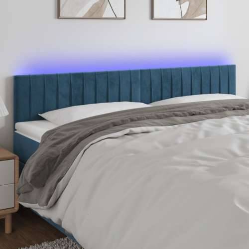 LED uzglavlje tamnoplavo 180x5x78/88 cm baršunasto - Tamno plava 180 x 5 x 78/88 cm 1 Cijena