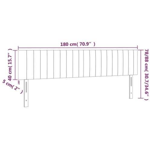 LED uzglavlje tamnoplavo 180x5x78/88 cm baršunasto - Tamno plava 180 x 5 x 78/88 cm 1 Cijena