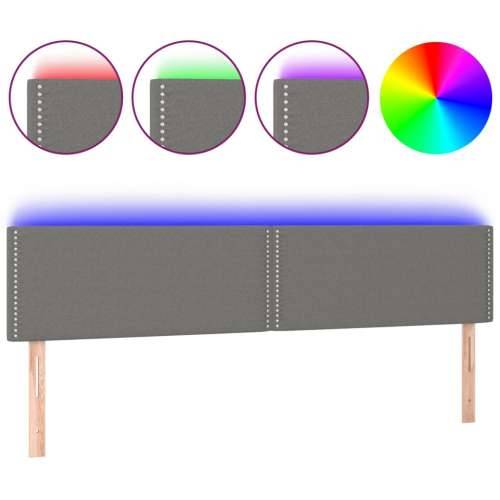 LED uzglavlje tamnosivo 200x5x78/88 cm od tkanine - Tamno siva 200 x 5 x 78/88 cm 1 Cijena
