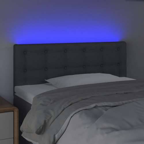 LED uzglavlje tamnosivo 90x5x78/88 cm od tkanine - Tamno siva 90 x 5 x 78/88 cm 1 Cijena