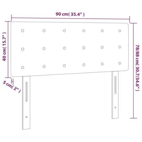 LED uzglavlje tamnosivo 90x5x78/88 cm od tkanine - Tamno siva 90 x 5 x 78/88 cm 1 Cijena