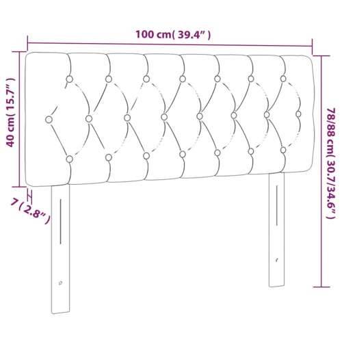 LED uzglavlje tamnosivo 100 x 7 x 78/88 cm od tkanine - Tamno siva 100 x 7 x 78/88 cm 1 Cijena