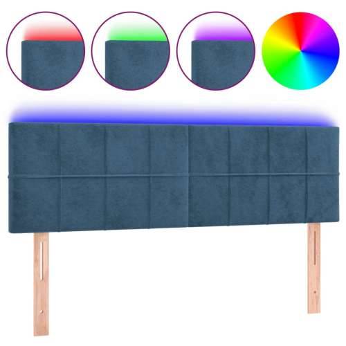 LED uzglavlje tamnoplavo 144x5x78/88 cm baršunasto - Tamno plava 144 x 5 x 78/88 cm 1 Cijena