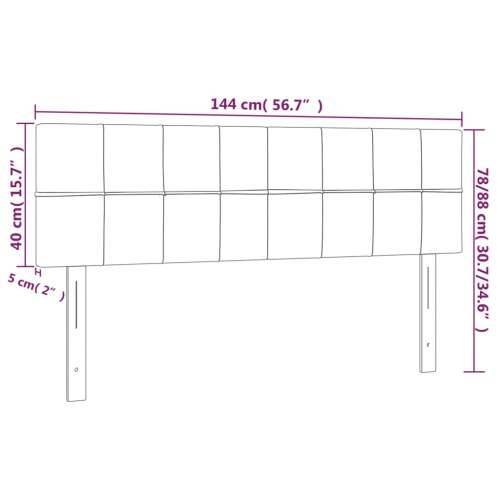 LED uzglavlje tamnoplavo 144x5x78/88 cm baršunasto - Tamno plava 144 x 5 x 78/88 cm 1 Cijena