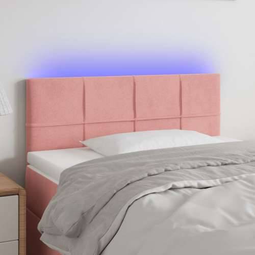 LED uzglavlje ružičasto 100x5x78/88 cm baršunasto  - Ružičasta 100 x 5 x 78/88 cm 1 Cijena