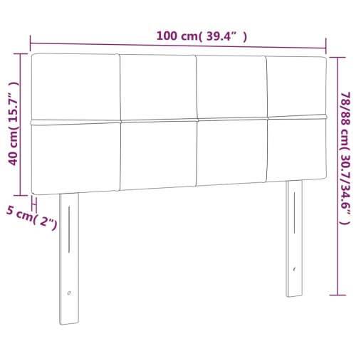 LED uzglavlje ružičasto 100x5x78/88 cm baršunasto  - Ružičasta 100 x 5 x 78/88 cm 1 Cijena