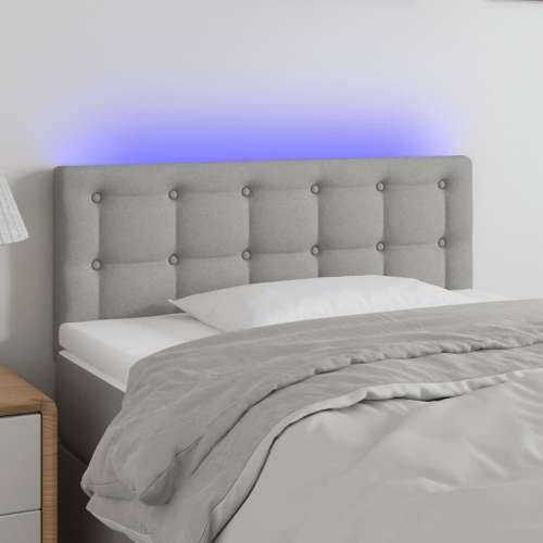 LED uzglavlje svjetlosivo 80 x 5 x 78/88 cm od tkanine - Svjetlosiva 80 x 5 x 78/88 cm 1 Cijena
