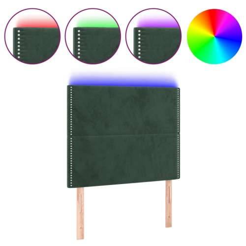 LED uzglavlje tamnozeleno 80x5x118/128 cm baršunasto - Tamnozelena 80 x 5 x 118/128 cm 1 Cijena