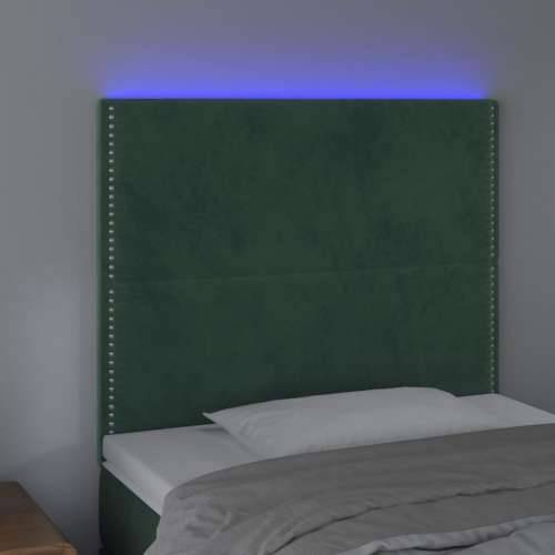 LED uzglavlje tamnozeleno 80x5x118/128 cm baršunasto - Tamnozelena 80 x 5 x 118/128 cm 1 Cijena