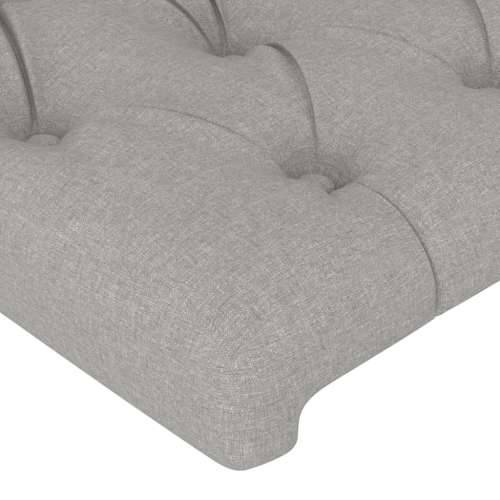 LED uzglavlje svjetlosivo 160 x 7 x 78/88 cm od tkanine - Svjetlosiva 160 x 7 x 78/88 cm 1 Cijena