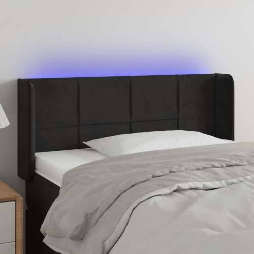 LED uzglavlje crno 83x16x78/88 cm baršunasto - Crna 83 x 16 x 78/88 cm 1 Cijena