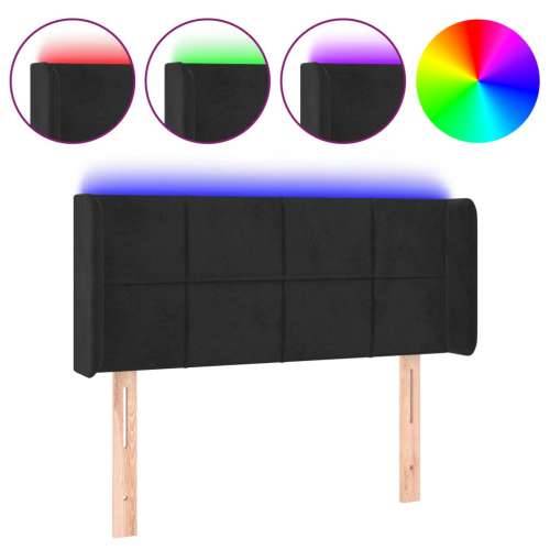 LED uzglavlje crno 83x16x78/88 cm baršunasto - Crna 83 x 16 x 78/88 cm 1 Cijena