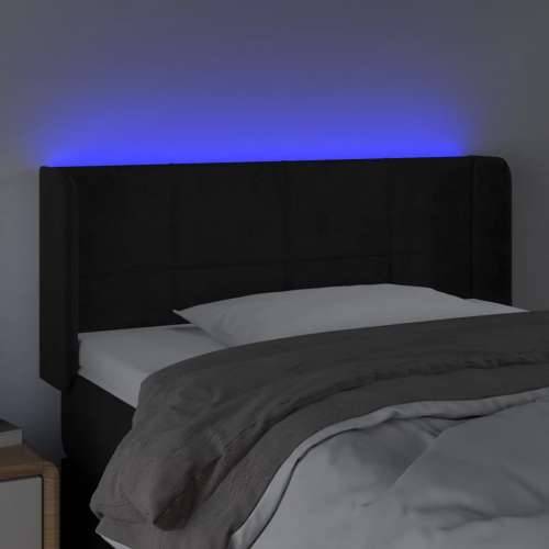 LED uzglavlje crno 83x16x78/88 cm baršunasto - Crna 83 x 16 x 78/88 cm 1 Cijena