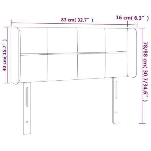 LED uzglavlje crno 83x16x78/88 cm baršunasto - Crna 83 x 16 x 78/88 cm 1 Cijena