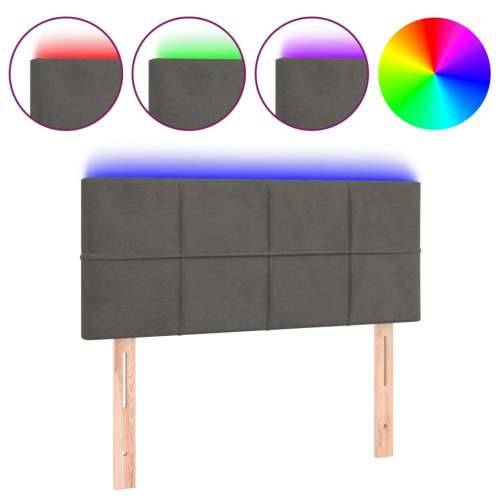 LED uzglavlje tamnosivo 90x5x78/88 cm baršunasto - Tamno siva 90 x 5 x 78/88 cm 1 Cijena