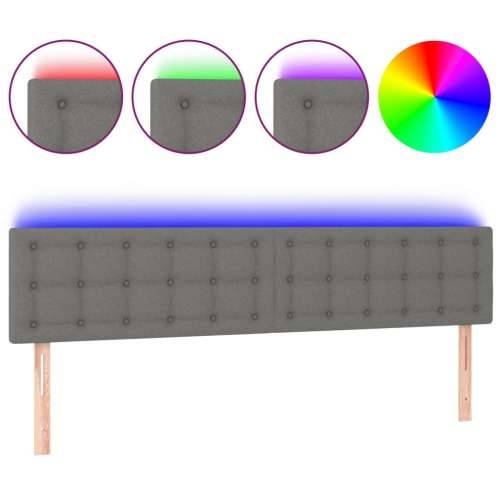 LED uzglavlje tamnosivo 160x5x78/88 cm od tkanine - Tamno siva 160 x 5 x 78/88 cm 1 Cijena