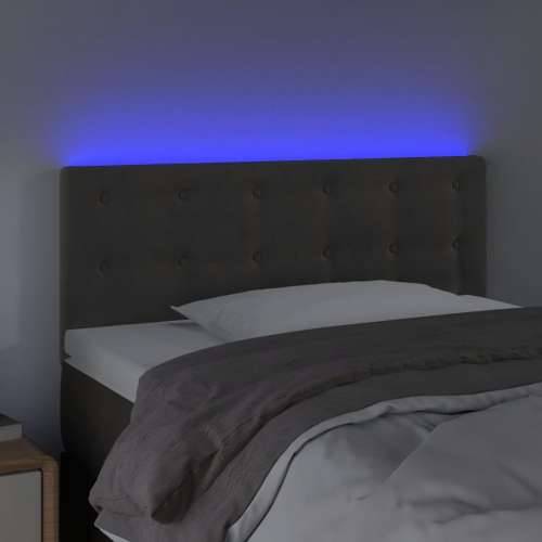 LED uzglavlje tamnosivo 100x5x78/88 cm baršunasto - Tamno siva 100 x 5 x 78/88 cm 1 Cijena