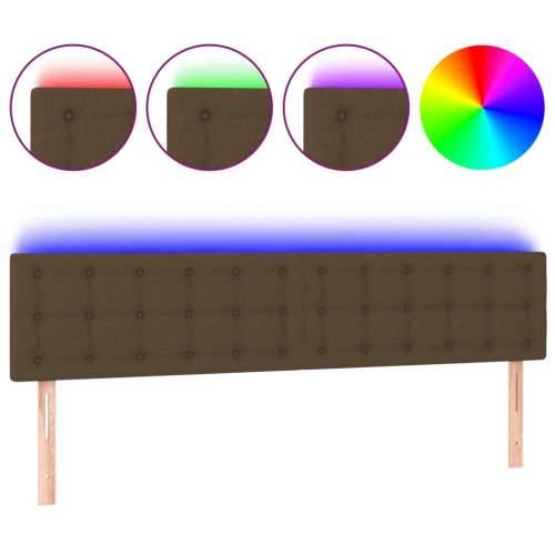 LED uzglavlje tamnosmeđe 180x5x78/88 cm od tkanine - Tamno smeđa 180 x 5 x 78/88 cm 1 Cijena