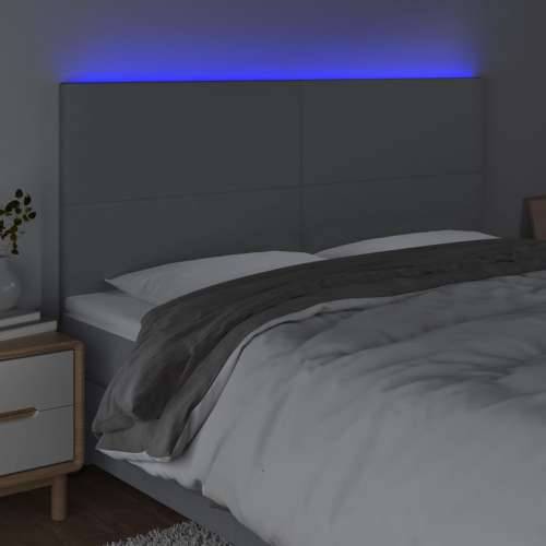 LED uzglavlje svjetlosivo 160x5x118/128 cm od tkanine - Svjetlosiva 160 x 5 x 118/128 cm 1 Cijena