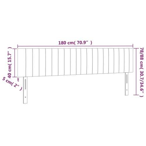 LED uzglavlje ružičasto 180x5x78/88 cm baršunasto - Ružičasta 180 x 5 x 78/88 cm 1 Cijena