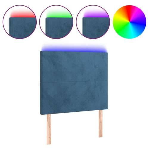 LED uzglavlje tamnoplavo 100x5x118/128 cm baršunasto - Tamno plava 100 x 5 x 118/128 cm 1 Cijena