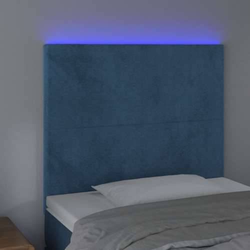 LED uzglavlje tamnoplavo 100x5x118/128 cm baršunasto - Tamno plava 100 x 5 x 118/128 cm 1 Cijena