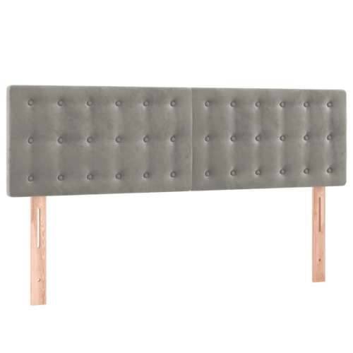 LED uzglavlje svjetlosivo 144x5x78/88 cm baršunasto - Svjetlosiva 144 x 5 x 78/88 cm 1 Cijena