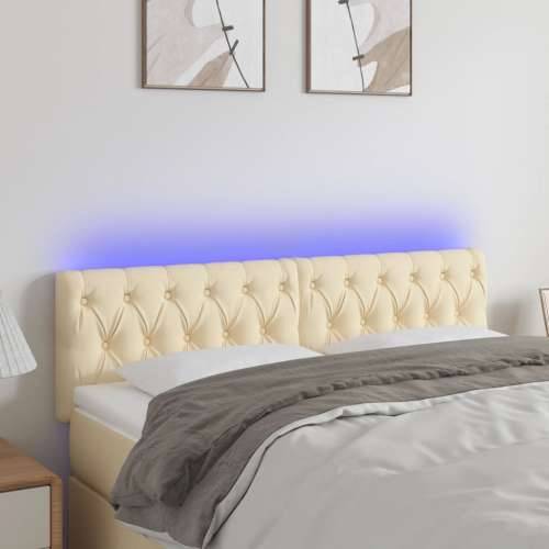 LED uzglavlje krem 160 x 7 x 78/88 cm od tkanine - Krema 160 x 7 x 78/88 cm 1 Cijena