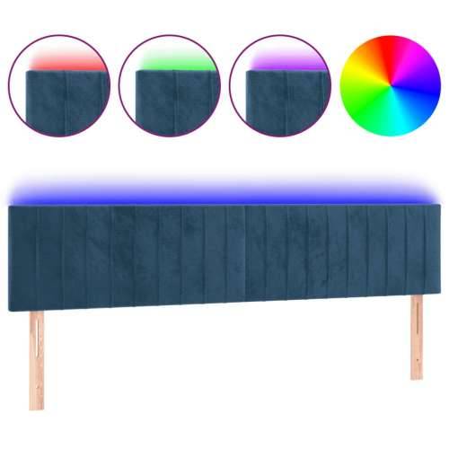 LED uzglavlje tamnoplavo 160x5x78/88 cm baršunasto - Tamno plava 160 x 5 x 78/88 cm 1 Cijena
