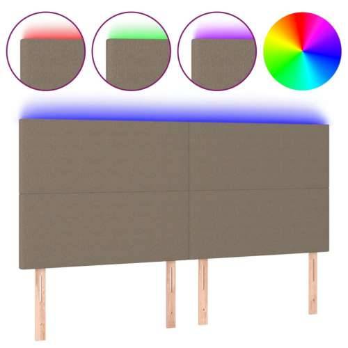 LED uzglavlje smeđesivo 160x5x118/128 cm od tkanine - Sivo-smeđa 160 x 5 x 118/128 cm 1 Cijena