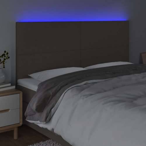 LED uzglavlje smeđesivo 160x5x118/128 cm od tkanine - Sivo-smeđa 160 x 5 x 118/128 cm 1 Cijena