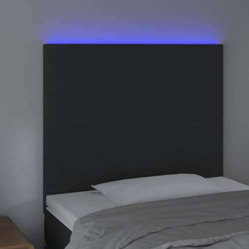 LED uzglavlje crno 80x5x118/128 cm baršunasto - Crna 80 x 5 x 118/128 cm 1 Cijena