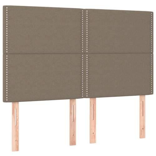 LED uzglavlje smeđesivo 144x5x118/128 cm od tkanine - Sivo-smeđa 144 x 5 x 118/128 cm 1 Cijena