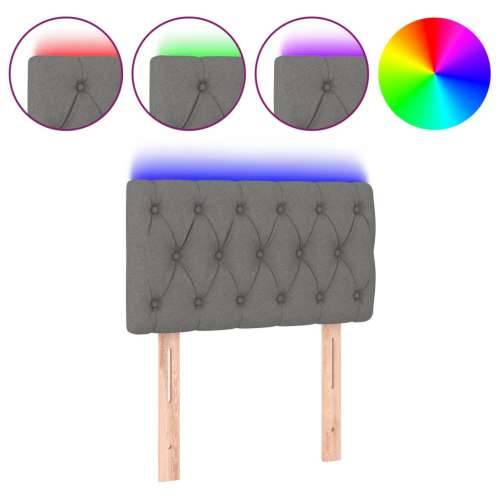LED uzglavlje svjetlosivo 80 x 7 x 78/88 cm od tkanine - Svjetlosiva 80 x 7 x 78/88 cm 1 Cijena