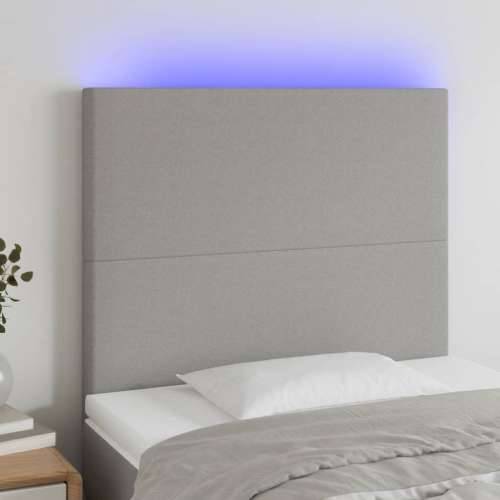 LED uzglavlje svjetlosivo 80x5x118/128 cm od tkanine - Svjetlosiva 80 x 5 x 118/128 cm 1 Cijena
