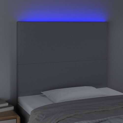 LED uzglavlje svjetlosivo 80x5x118/128 cm od tkanine - Svjetlosiva 80 x 5 x 118/128 cm 1 Cijena