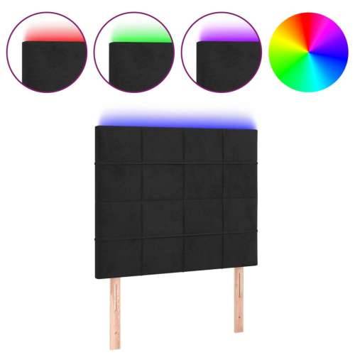 LED uzglavlje crno 80x5x118/128 cm baršunasto - Crna 80 x 5 x 118/128 cm 1 Cijena