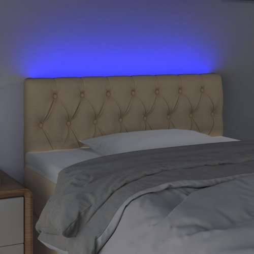 LED uzglavlje krem 90 x 7 x 78/88 cm od tkanine - Krema 90 x 7 x 78/88 cm 1 Cijena
