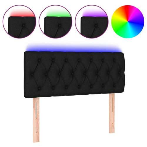 LED uzglavlje crno 100 x 7 x 78/88 cm od tkanine - Crna 100 x 7 x 78/88 cm 1 Cijena