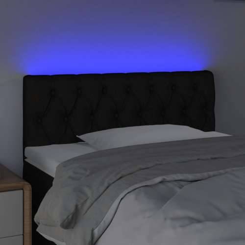 LED uzglavlje crno 100 x 7 x 78/88 cm od tkanine - Crna 100 x 7 x 78/88 cm 1 Cijena