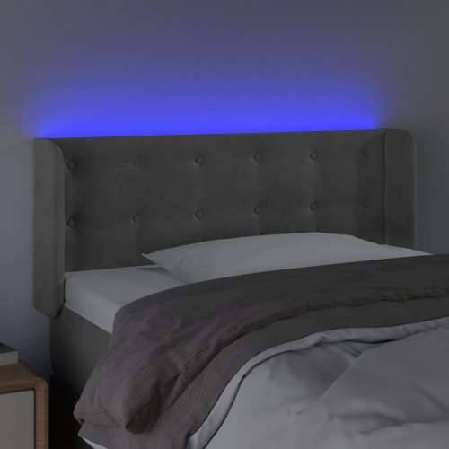LED uzglavlje svjetlosivo 83x16x78/88 cm baršunasto - Svjetlosiva 83 x 16 x 78/88 cm 1 Cijena