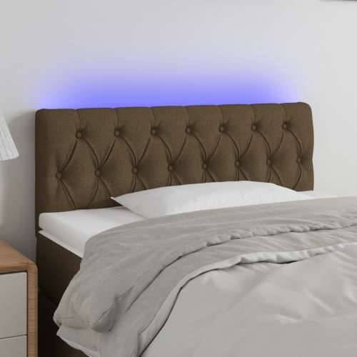 LED uzglavlje tamnosmeđe 90 x 7 x 78/88 cm od tkanine - Tamno smeđa 90 x 7 x 78/88 cm 1 Cijena