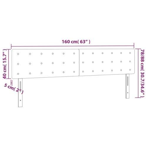 LED uzglavlje plavo 160x5x78/88 cm od tkanine - Plava 160 x 5 x 78/88 cm 1 Cijena