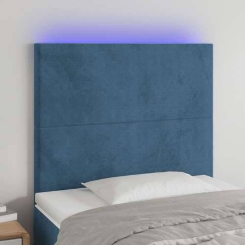 LED uzglavlje tamnoplavo 80x5x118/128 cm baršunasto - Tamno plava 80 x 5 x 118/128 cm 1 Cijena