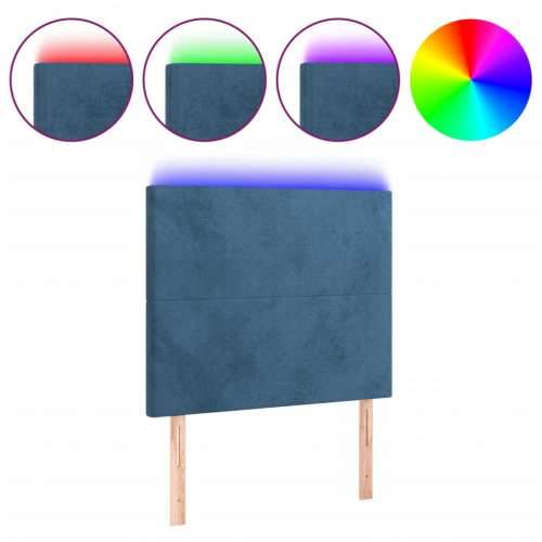 LED uzglavlje tamnoplavo 80x5x118/128 cm baršunasto - Tamno plava 80 x 5 x 118/128 cm 1 Cijena