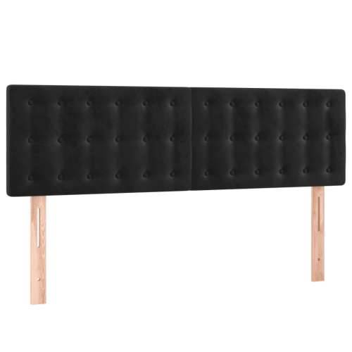 LED uzglavlje crno 144x5x78/88 cm baršunasto - Crna 144 x 5 x 78/88 cm 1 Cijena