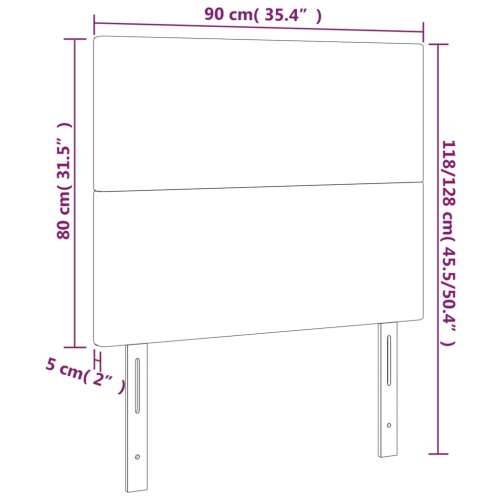 LED uzglavlje plavo 90x5x118/128 cm od tkanine - Plava 90 x 5 x 118/128 cm 1 Cijena