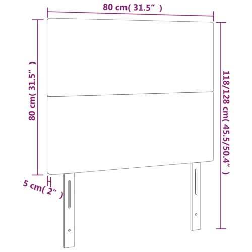 LED uzglavlje plavo 80x5x118/128 cm od tkanine - Plava 80 x 5 x 118/128 cm 1 Cijena